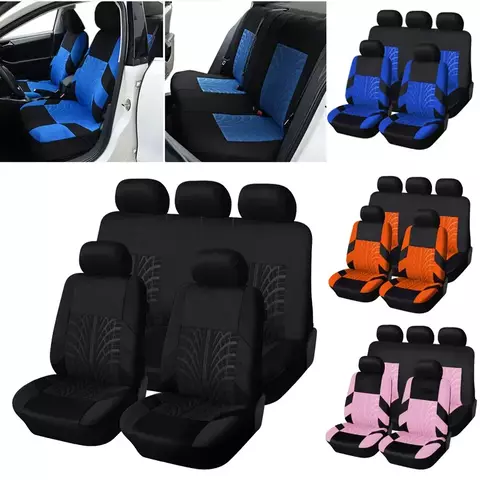 Marca bordado capas de assento de carro conjunto organizador carro universal para golf 4 para citroen c4 para izh 2126 para hyundai ai 20 para honda