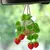 Cesta de suspensão de crochê de planta de carro, planta de suspensão de morango para decoração de carro, encantos de ornamentos de carro para espelho retrovisor - Wolf Games
