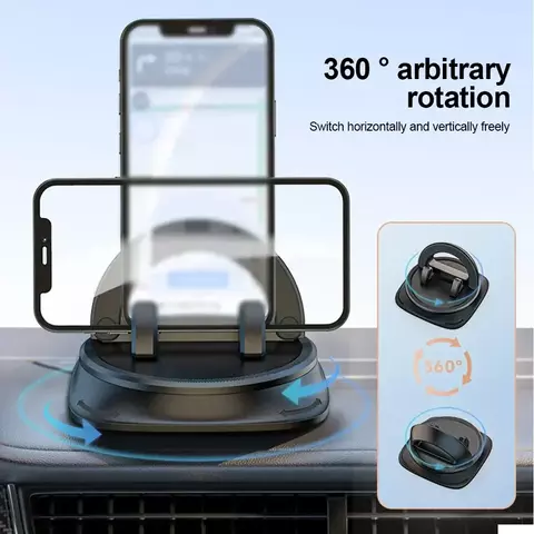 360 graus de rotação suporte do telefone celular do carro painel gps suporte reutilizável silicone montagem do telefone anti-deslizamento almofada esteira para navegação gps