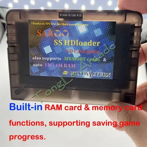 Nova versão 0.7 SAROO HDLoader Cartucho FastReading Game Reader, suporte para cartão menorial SD TF, plug & play para console SS Saturn