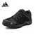 Hikeup sapatos de caminhada masculinos camurça couro ao ar livre sapatos resistentes ao desgaste masculino trekking caminhada caça tênis tático - Wolf Games