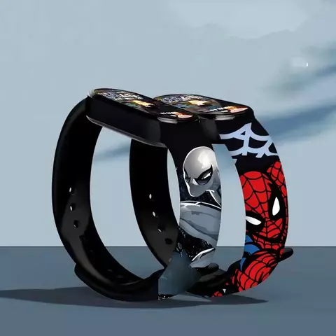 Disney dos desenhos animados relógio infantil anime figura spiderman homem de ferro impressão led eletrônico à prova dwaterproof água esportes pulseira relógio crianças presentes
