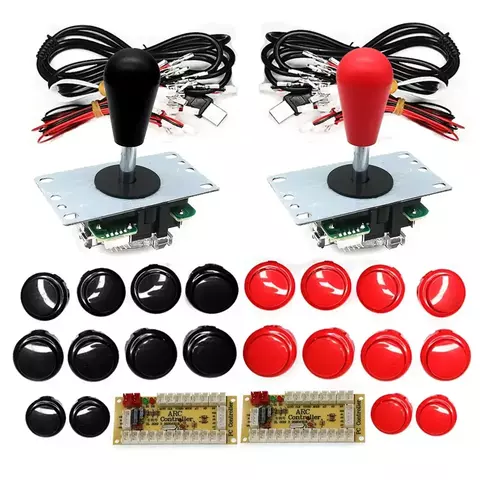 Copiar sanwa máquina de jogo arcade console kit diy 8 vias joystick botões para pc raspberry pi zero atraso placa usb controlador