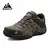 Hikeup sapatos de caminhada masculinos camurça couro ao ar livre sapatos resistentes ao desgaste masculino trekking caminhada caça tênis tático - loja online