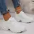 2025 primavera novo estilo versátil moda cor pura respirável superior sapatos esportivos casuais das mulheres sapatos de corrida de estrada pai