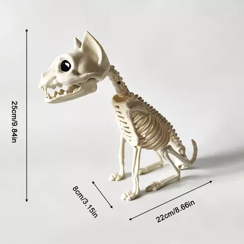 Modelo de esqueleto de animal falso, decoração de halloween, cachorro, morcego, aranha, escorpião, gato, esqueleto, pingente assustador, adereços, casa assombrada, acessórios