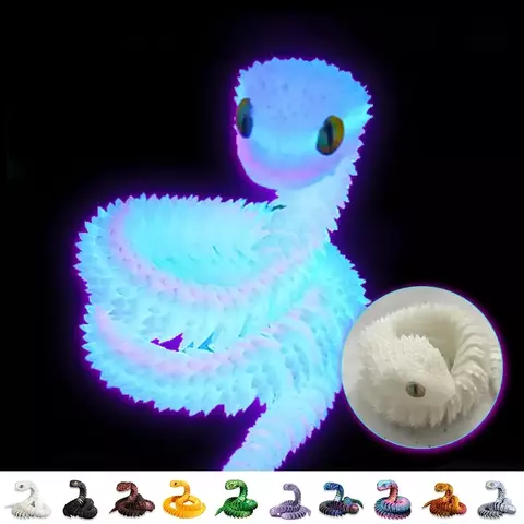 30cm 3d impresso cobra brinquedos engraçado impresso animais cobra natal ano novo artesanato ornamento simulação animal casa ornamento de mesa