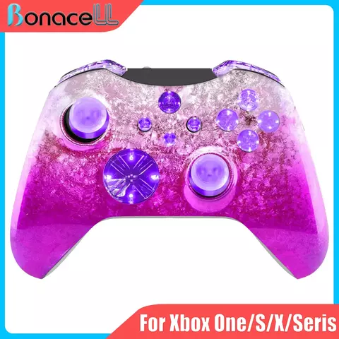 Controlador sem fio para xbox one/série s/x/pc console gamepads dupla vibração jogo joystick com efeito hall rgb 6 eixos giroscópio func