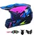 Capacete completo para motocicletas jovens, capacetes de motocross para crianças, proteção de segurança off-road, DOT - comprar online