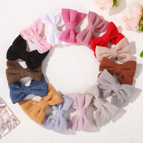 10 pçs bebê menina arcos de cabelo clipes 2.7 Polegada cores aleatórias boutique grampos presilhas crianças headwear acessório conjunto