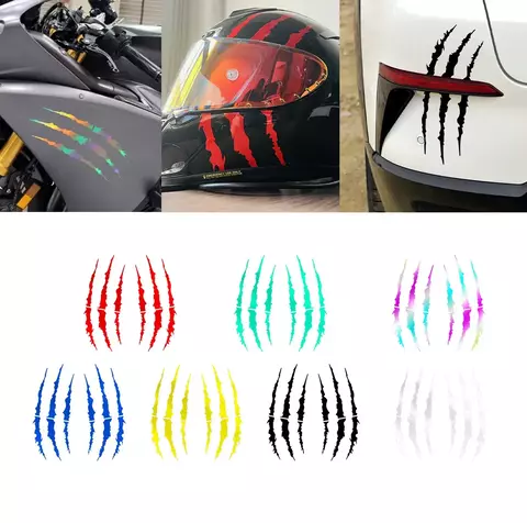 Adesivos para capacete de motocicleta, garra monstro, arranhões, listra, à prova d'água, faça você mesmo, reequipamento, tanque de combustível de moto, adesivo para corpo de carro