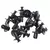 5/100 pçs 8mm rebites de plástico fixadores parafuso pára-choque do carro preto rebite clipes fixadores do carro para toyota focus kia nissan yamaha - Wolf Games