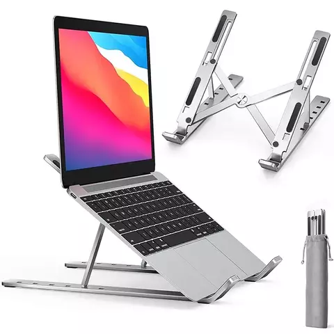 Metal portátil dobrável portátil suporte do portátil ajustável suporte de alumínio para macbook pro ar computador tablet base mesa