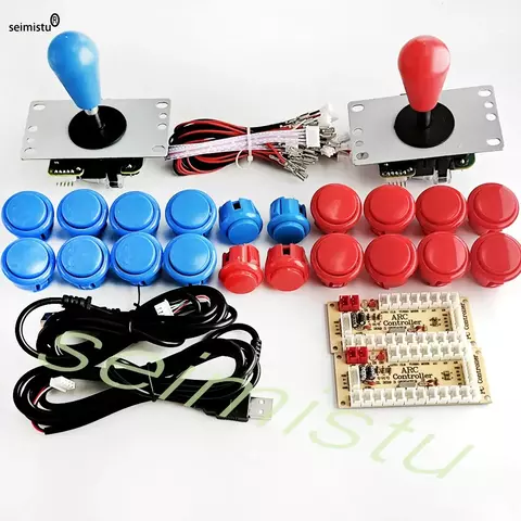 2 jogadores arcade zero atraso kit codificador usb para pc raspberry pi sanwa botão joystick usb arcade gabinete mando