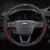 Capa de couro de fibra de carbono para carro, camurça, para ford mondeo focus raptor puma edge explorer ecosport ranger fusion kuga