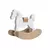 Mini cavalo de madeira brinquedo modelo boneca acessórios decorativos simples pequeno cavalo de madeira balanço casa de bonecas ornamentos decoração para casa na internet