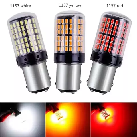 2x 1156/1157 144SMD BAU15S PY21W LED Lâmpadas de sinalização traseira Canbus 12V