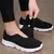 Unissex sapatos de pés largos mulheres sapatos casuais moda respirável andando malha sapatos planos para homens tênis preto calçados femininos - comprar online