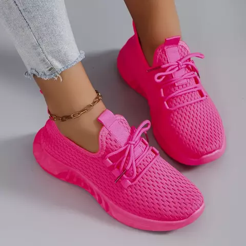 Sapatos baixos de malha respirável de verão feminino sapatos esportivos casuais, liberação frete grátis