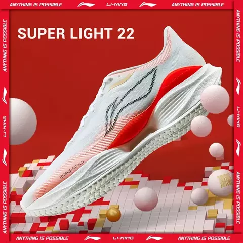 Li-ning men super light 22 luz tênis de corrida tempo bounse almofada baú forro de fibra wearable anti-deslizamento tênis arbv001