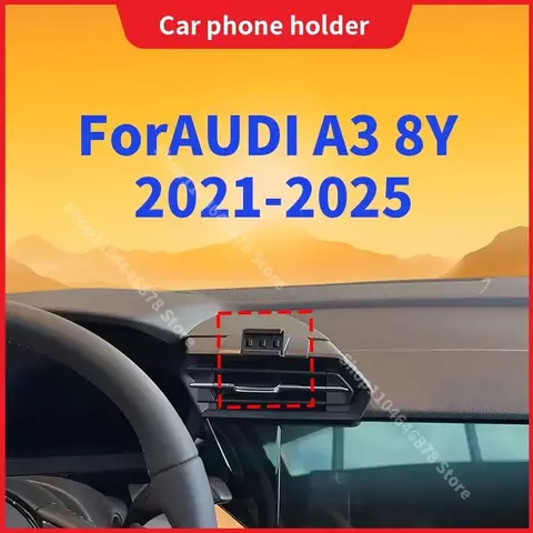 Para audi a3 8y 2021 2022 2023 2024 2025 suporte do telefone do carro especial suporte fixo base de carregamento sem fio acessórios interiores