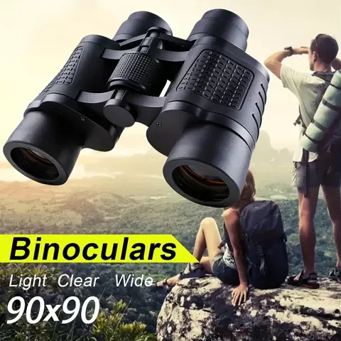 Binóculos 90x90 longo alcance bak4 prisma hd telescópio de alta potência lente vidro óptico caminhadas viagem portátil para caça esporte escopo
