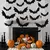 18 peças de ornamento de morcego de Halloween, um item de decoração para cenas de festas de Halloween, adequado para decoração de casas e lugares ao ar livre