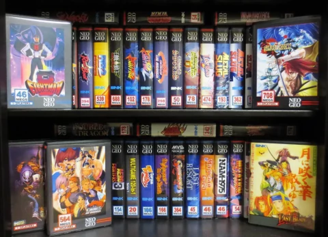 NeoGeo MVS-AES Shockbox com capa Art Arcade Game Card Art Box para jogo clássico serve para Origianal AES/MVS