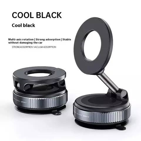 Suporte magnético para telefone de carro 360 ° Ventosa a vácuo universal painel pára-brisa montagem para iphone 15 16 pro samsung xiaomi gps