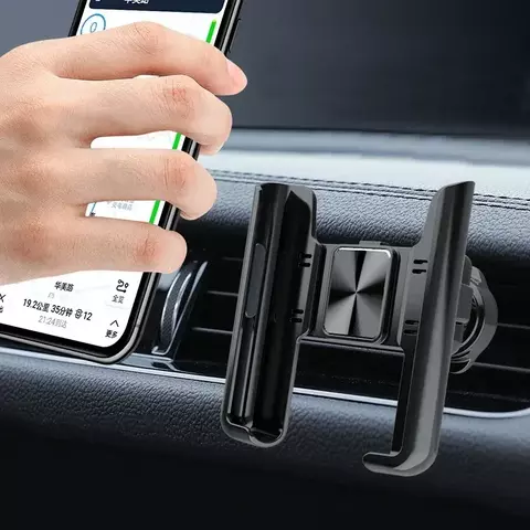 Suporte para telefone para carro 360 ° Suporte de rotação para celular, suporte universal de gravidade para telefone automático no carro, clipe de ventilação de ar, suporte GPS