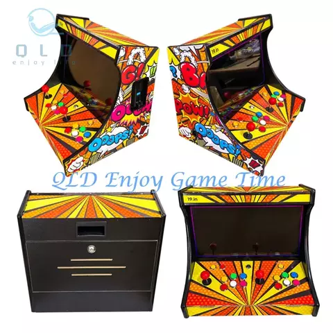 Bartop lcd de 19 espaços, mini máquina de videogame arcade de 2 jogadores, saga pandora dx 26800 em 1, botão de joystick aceitador de moedas