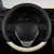 1pc novo couro do plutônio emenda couro antiderrapante usar quatro estações universal capa de volante preto rosa - loja online