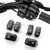 Tampas pretas para interruptor de controle manual de motocicleta, kit de capas de botão para harley touring glide road king sportster 883 softail dyna vrsc