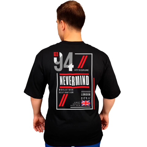 Camiseta Oversized Streetwear Urban 100% Algodão 30.1 - 20 Preto