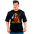 Camiseta Oversized Streetwear anime 100% Algodão 30.1 - 33 Preto