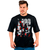 Camiseta Oversized Streetwear anime 100% Algodão 30.1 - 53 Preto
