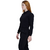 Camisa Social Feminina Manga Longa Tricoline Com Elastano Preto na internet