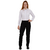 Camisa Social Feminina Manga Longa Tricoline Com Elastano Branco