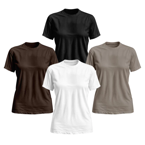 Pack 4 Remeras Lisas