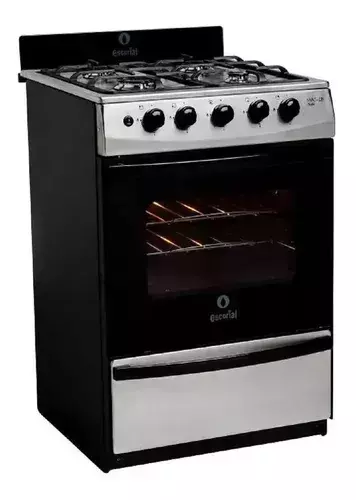 Cocina Escorial Master Style Multigas 4 hornallas Acero inoxidable