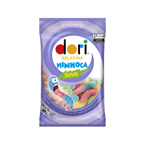 Gelatina Minhoca Sour DORI 60g