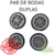 Par de Rodas Duplas Dianteiras Carrinho Chicco Living
