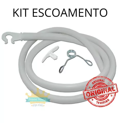 Kit de Escoamento/ Kit de Mangueira p/ Banheira Burigotto Splash/ Millenia/ Ipanema
