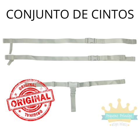 REPOSIÇÃO: Cintos Completos para Cadeira de Alimentação/ Refeição Chicco Mode Branco