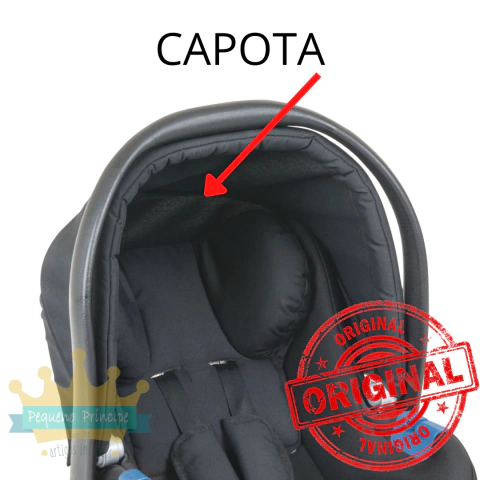 REPOSIÇÃO: Capota com Arco para Bebê Conforto Burigotto Touring Evolution e Burigotto Touring X Preto