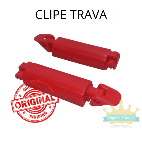 REPOSIÇÃO: Clipe Trava do Cinto do Veículo Vermelho