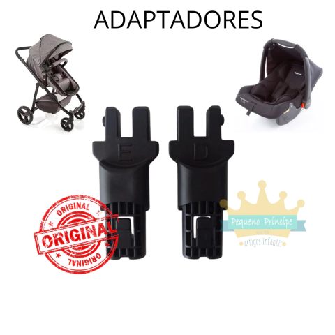 REPOSIÇÃO: Par de Adaptadores do Carrinho Voyage Vip e Bebê Conforto Beta Preto