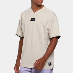 Camiseta NBA Los Angeles Lakers Mitchell & Ness Satin Masculina Bege - NBA