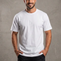 Camiseta Oversized Los Angeles LA Branca