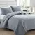 Cubrecama PRIMACY Quilt Liso Queen 2 Y Media + 2 Fundas De Almohadas